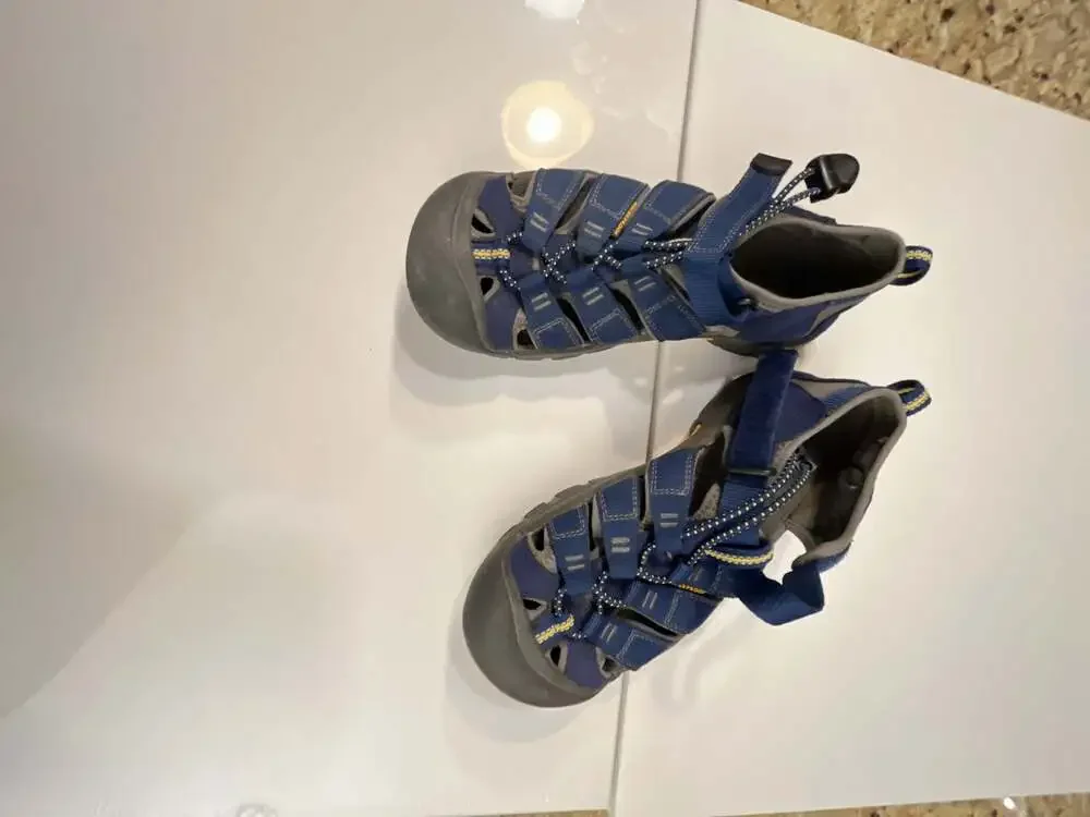 KEEN Newport H2 Kids Waterproof Sandals Blue/Grey Size 4